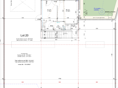 Plan lot 20 - 276 m² Plan du lot 20 - 276 m² - Parc d'activités Actyvours Oullins Pierre-Bénite